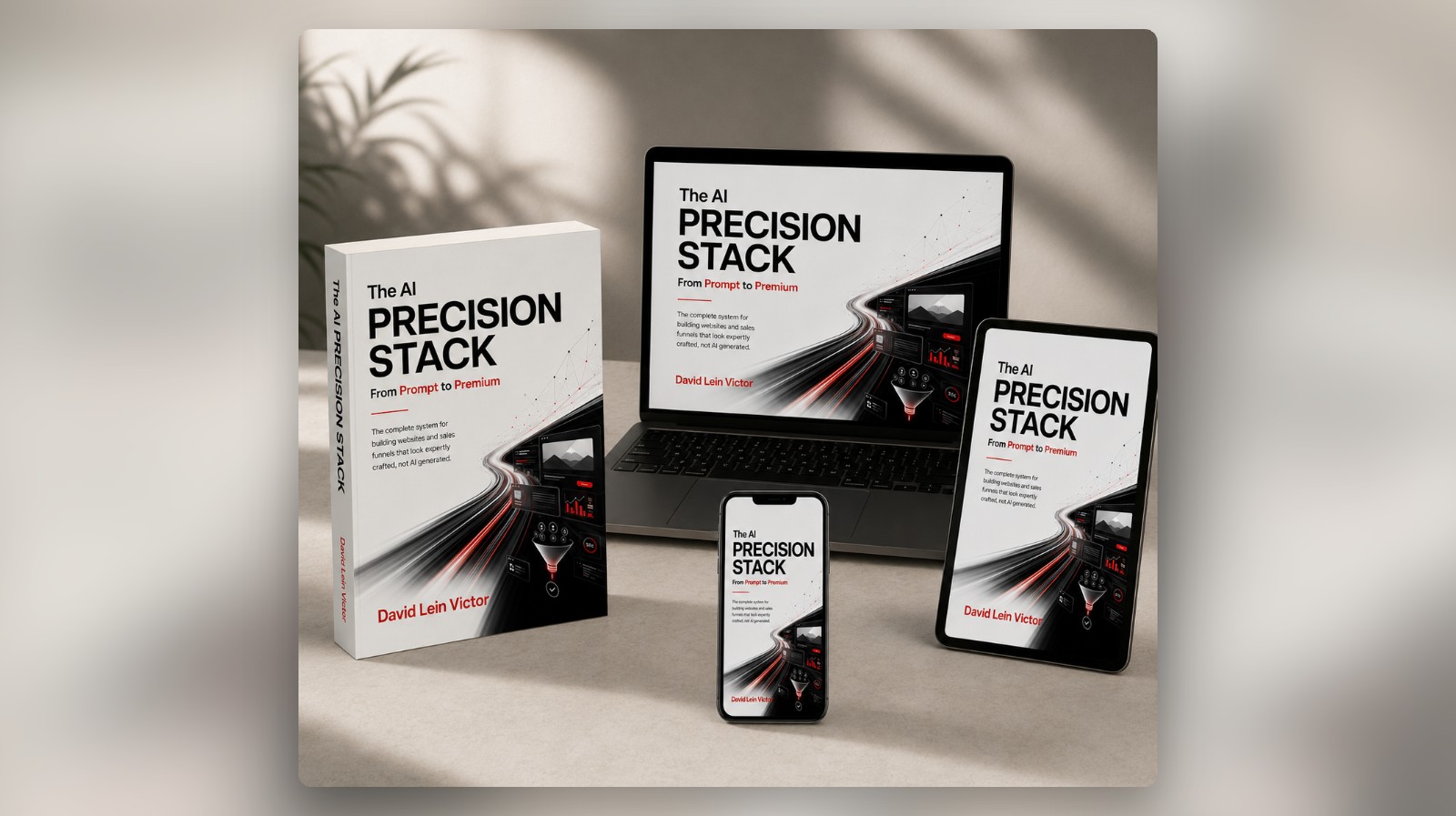 The AI Precision Stack book and device mockup